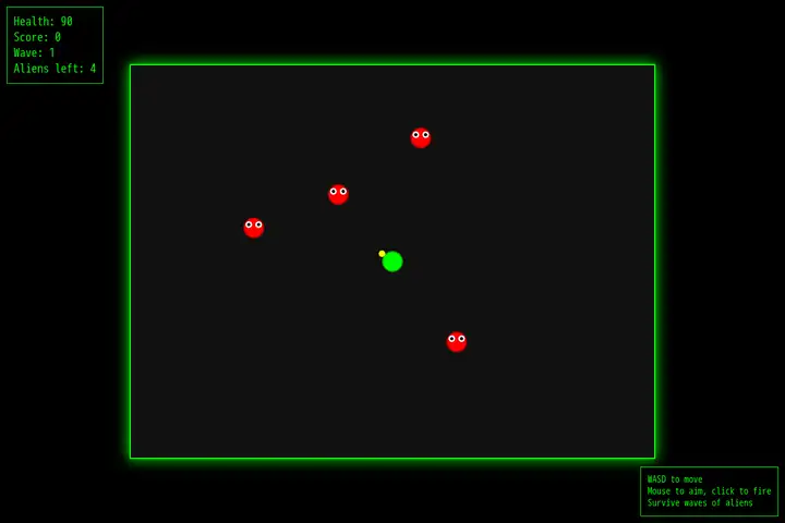Top-down alien shooter
