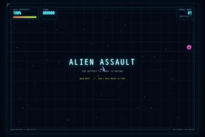 Top-down alien shooter