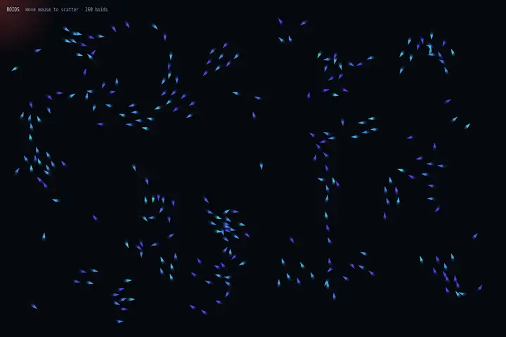 qwen3.8-27b — Boids flocking