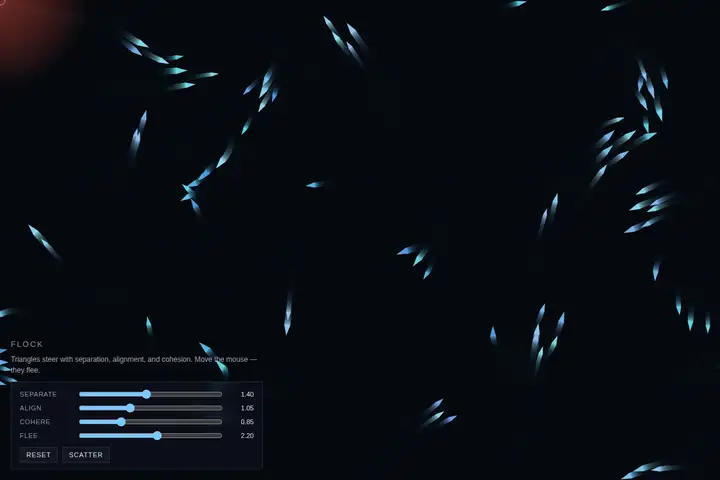 grok-4.6 — Boids flocking