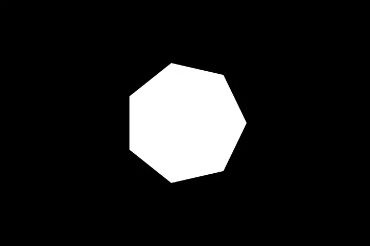 Bouncing balls in a heptagon