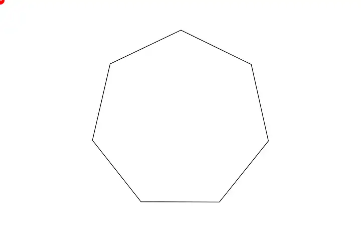 Bouncing balls in a heptagon