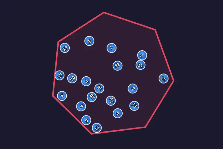 Bouncing balls in a heptagon