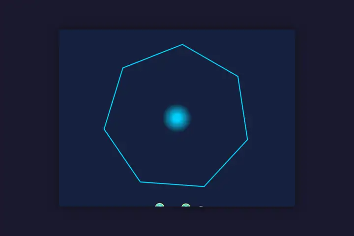 Bouncing balls in a heptagon