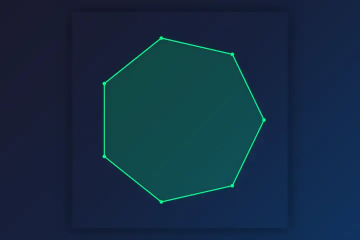 Bouncing balls in a heptagon