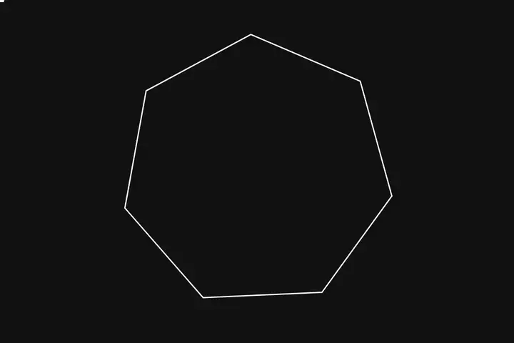 Bouncing balls in a heptagon