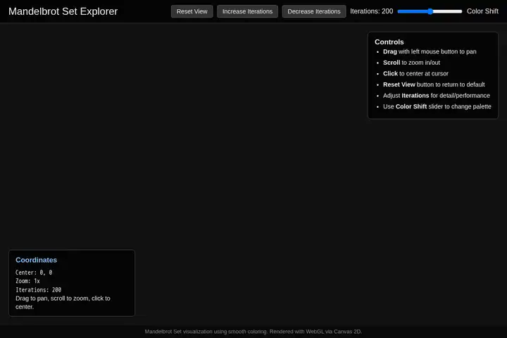 Mandelbrot explorer