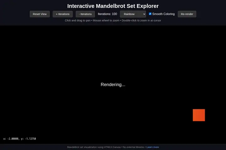 Mandelbrot explorer