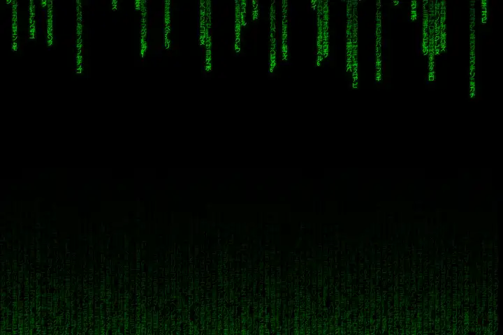 Matrix digital rain