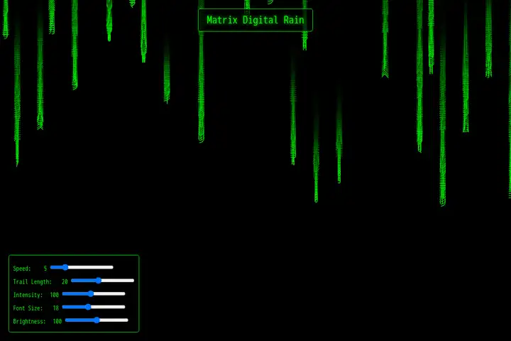 Matrix digital rain