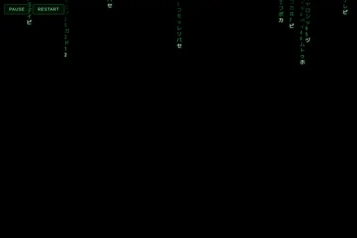 Matrix digital rain