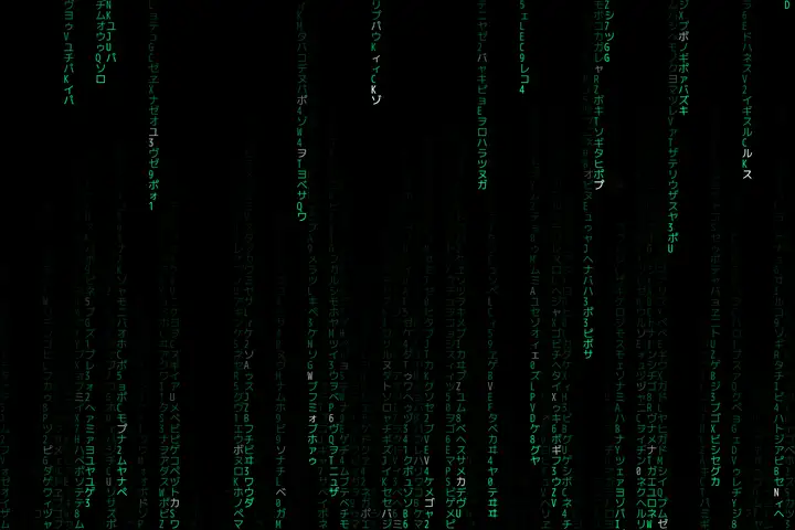 Matrix digital rain