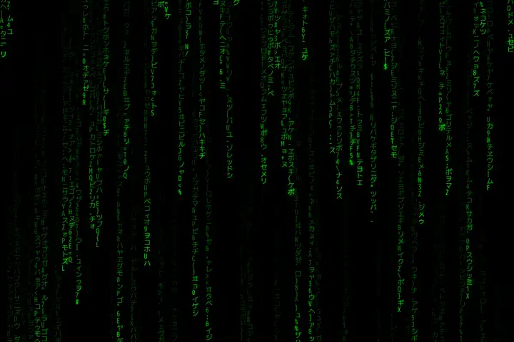 Matrix digital rain
