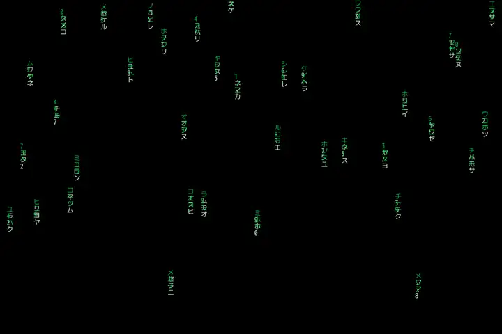 Matrix digital rain