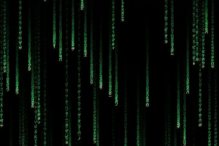 Matrix digital rain