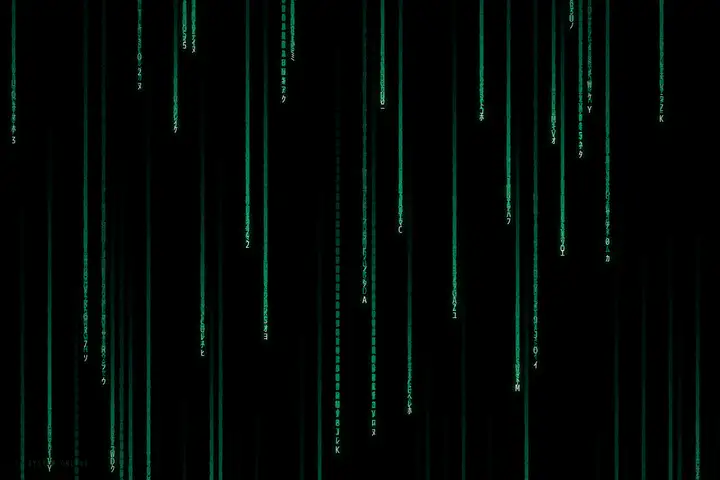 Matrix digital rain