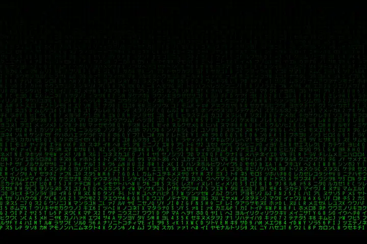 Matrix digital rain