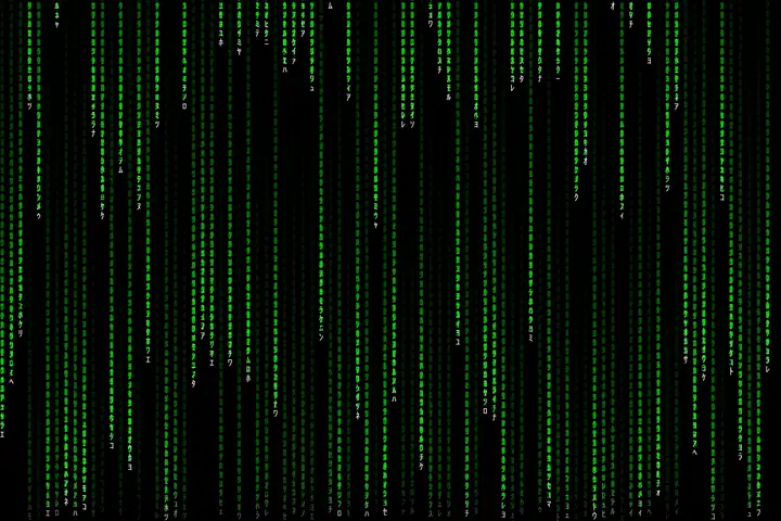 Matrix digital rain