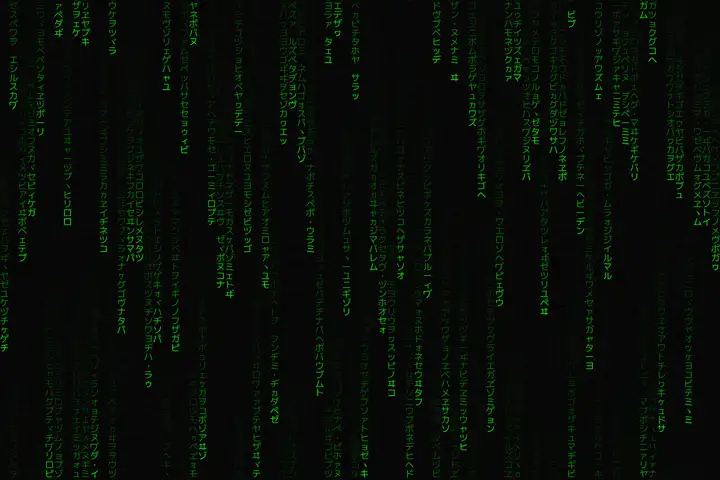 Matrix digital rain