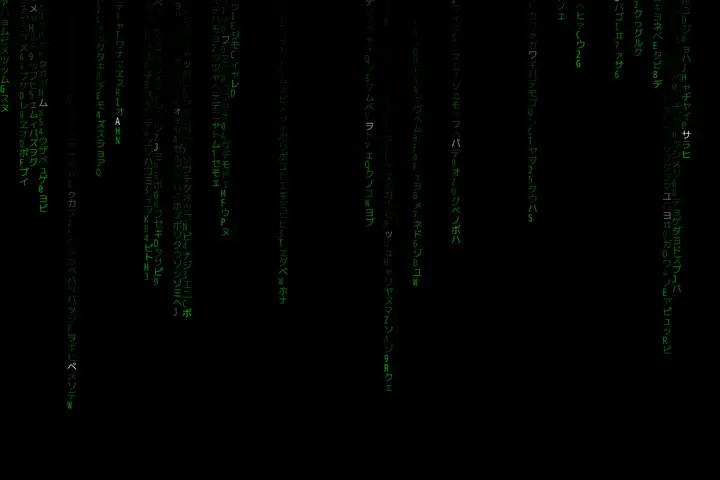 Matrix digital rain