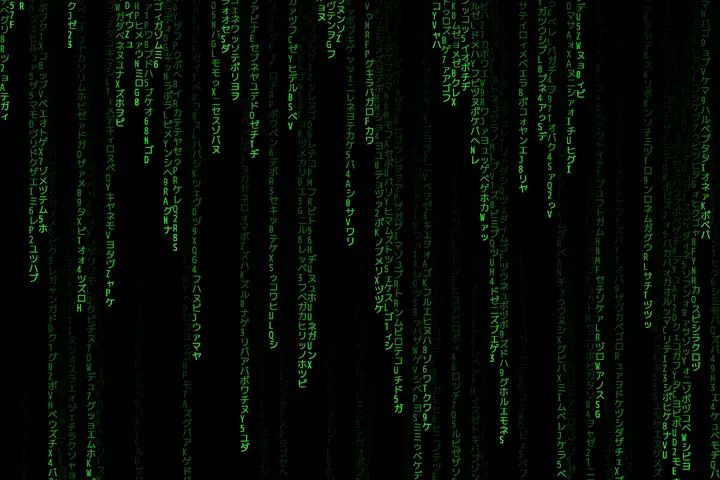 Matrix digital rain