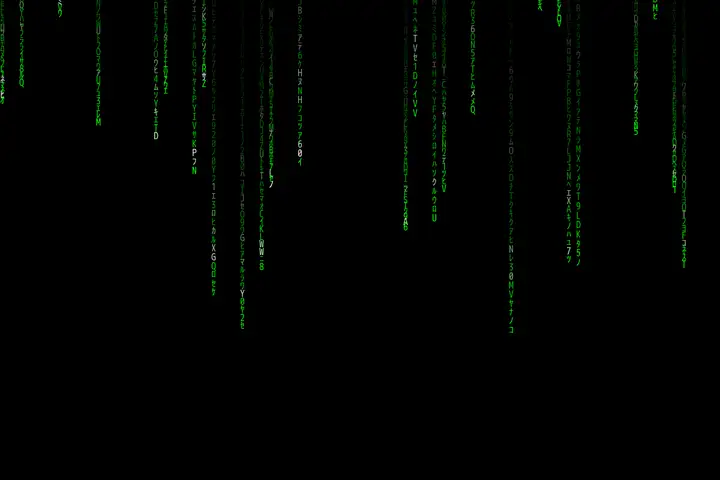 Matrix digital rain