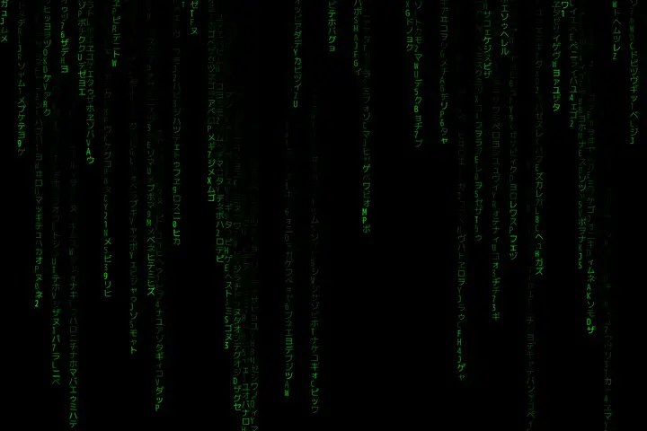 Matrix digital rain