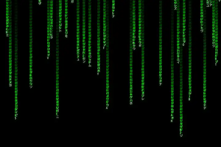 Matrix digital rain