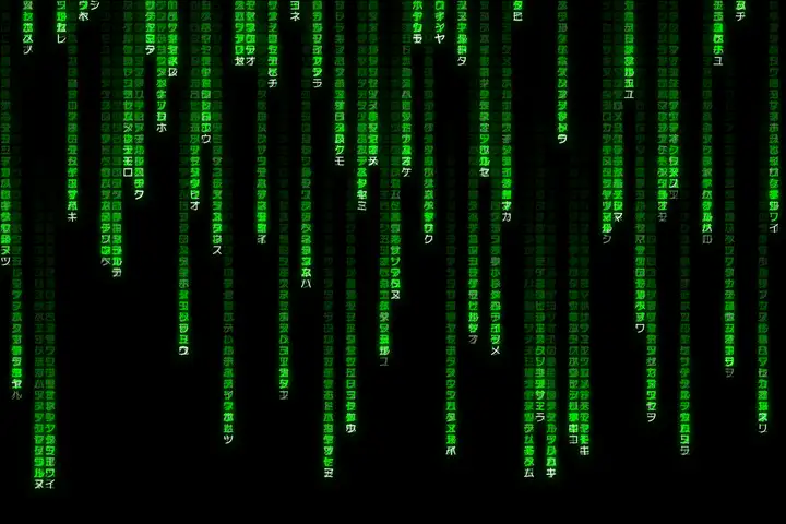 Matrix digital rain