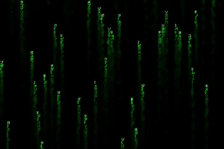 Matrix digital rain