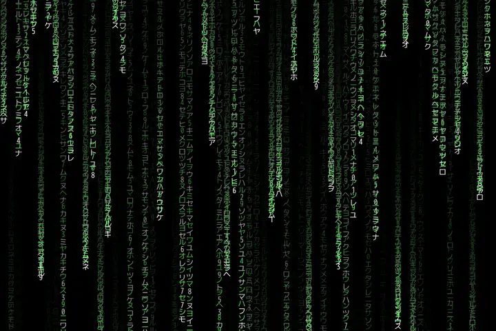 Matrix digital rain