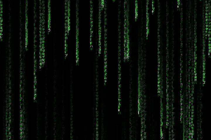 Matrix digital rain