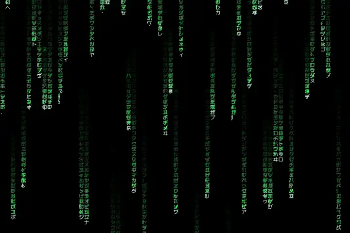 Matrix digital rain