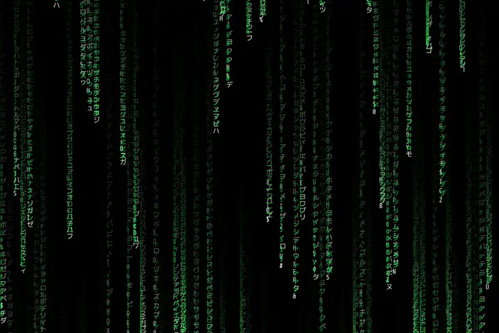 Matrix digital rain