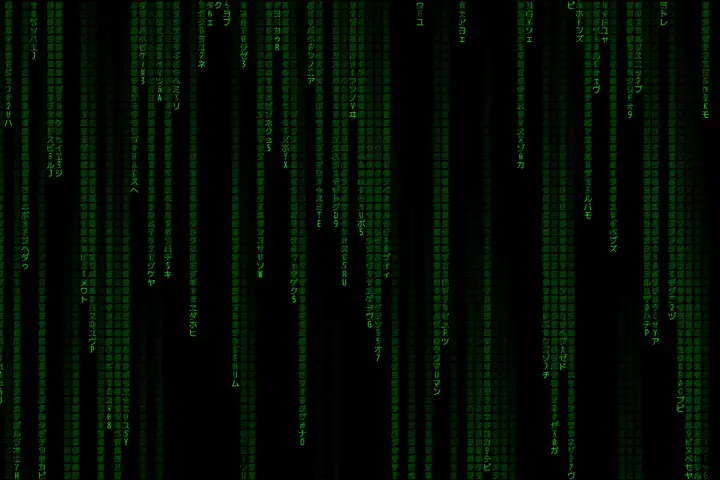Matrix digital rain