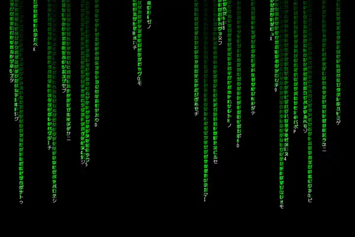 Matrix digital rain