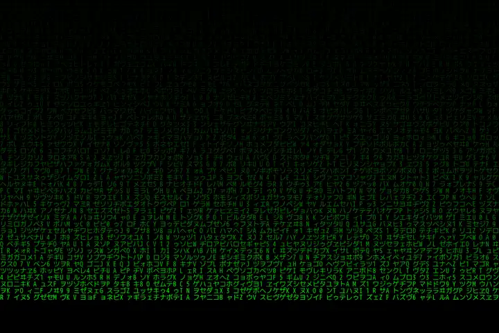 Matrix digital rain