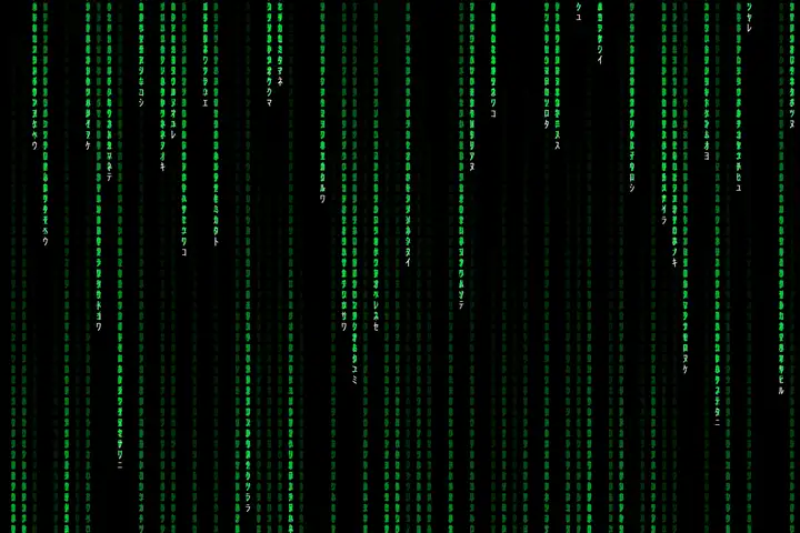 Matrix digital rain