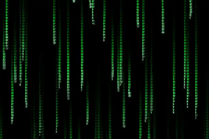 Matrix digital rain