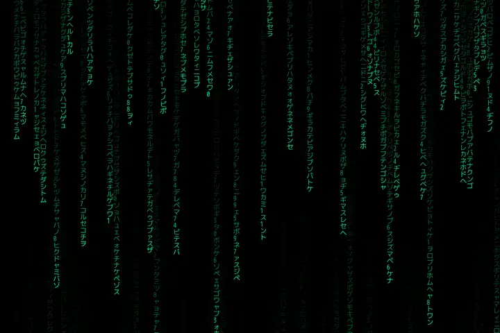 Matrix digital rain