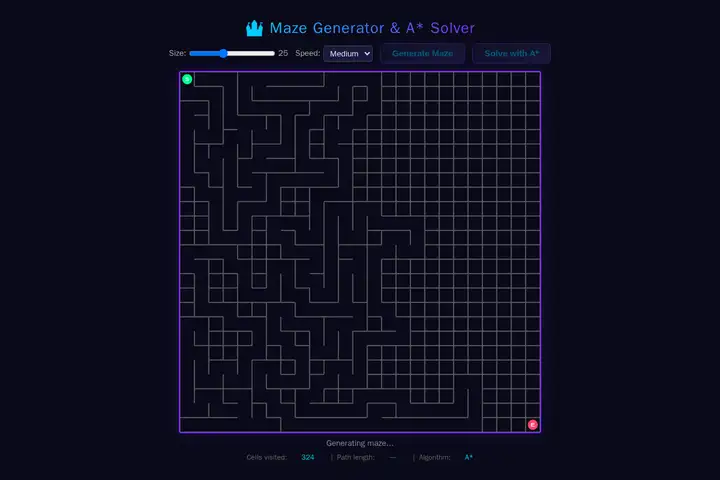 Maze generator & solver
