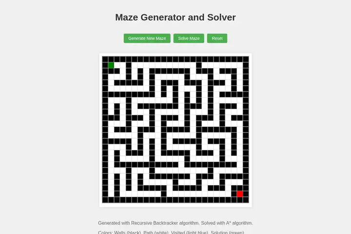 Maze generator & solver