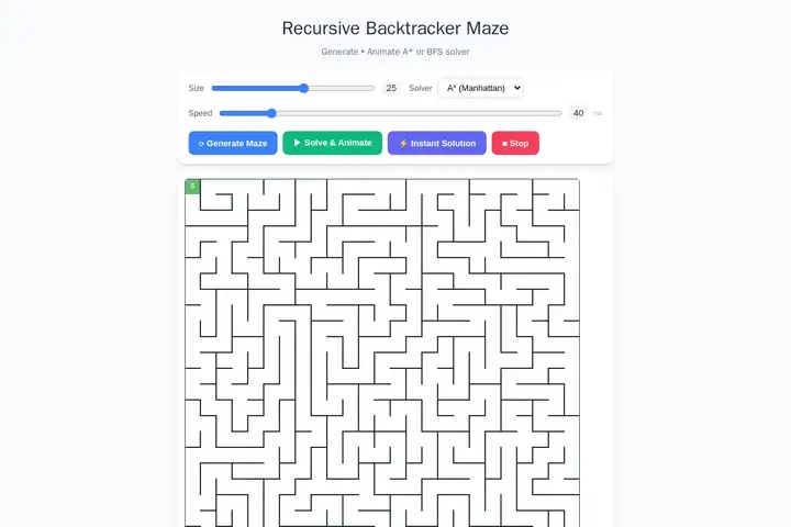 Maze generator & solver