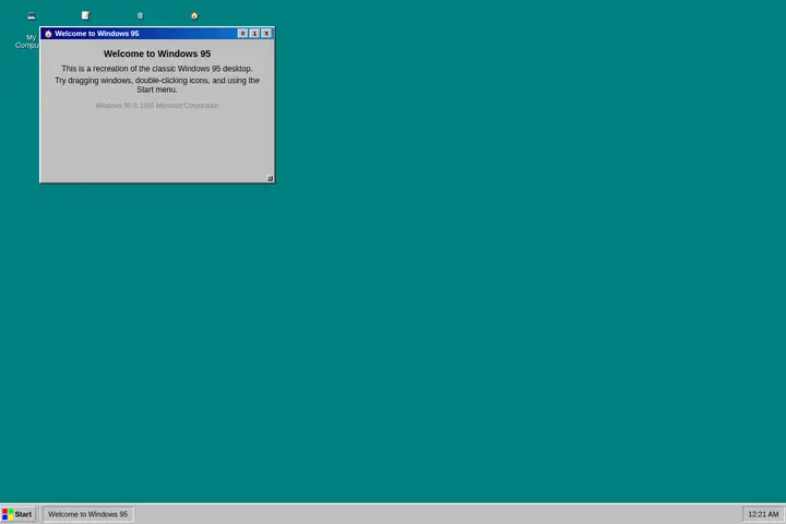 Windows 95 desktop