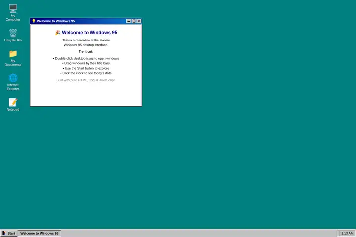 deepseek-v4-pro — Windows 95 desktop