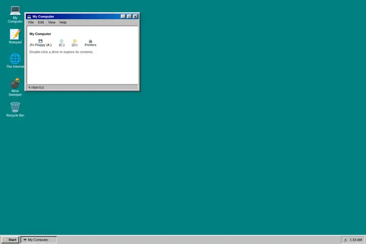 Windows 95 desktop