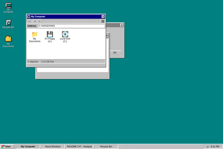 Windows 95 desktop