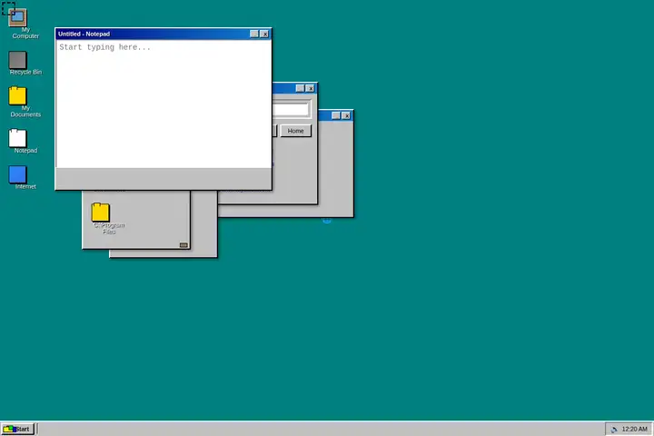 Windows 95 desktop