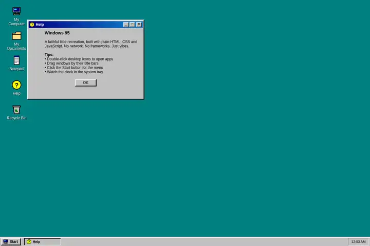 Windows 95 desktop