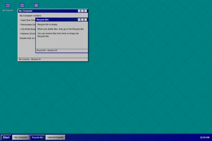 Windows 95 desktop